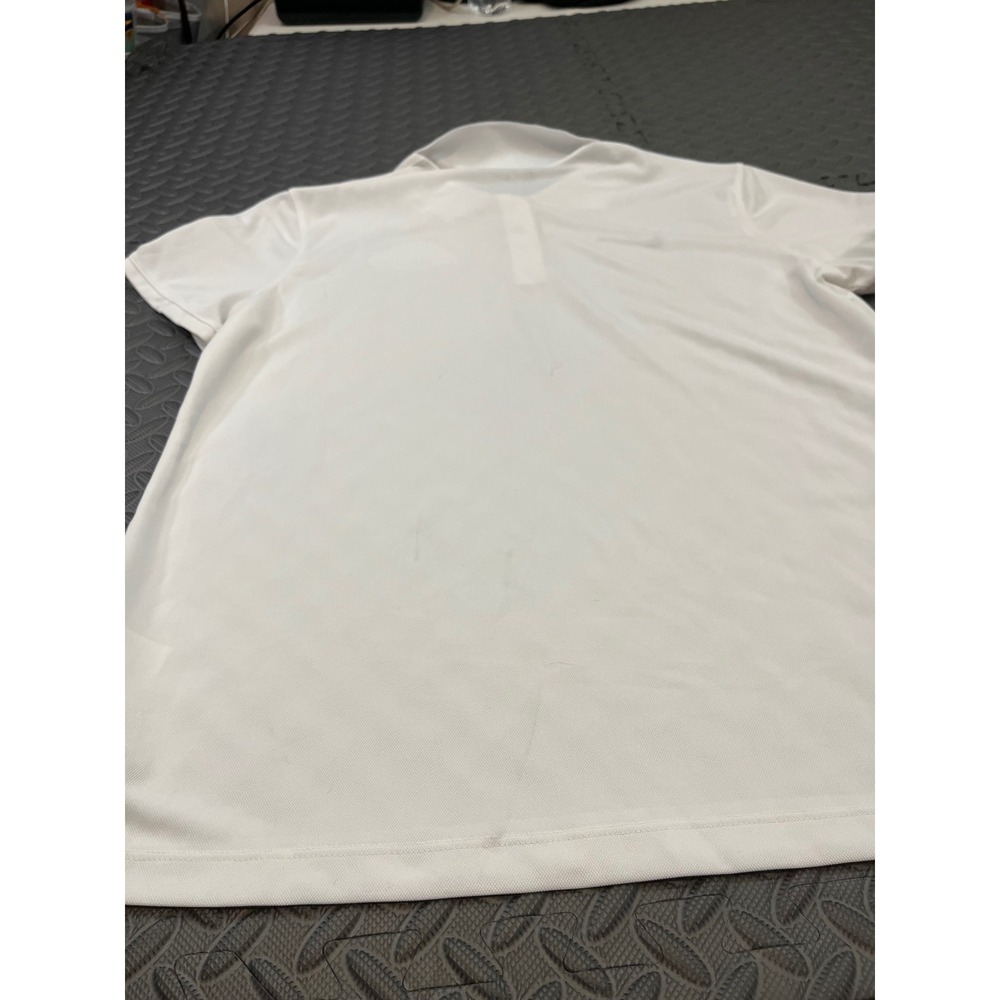 Nike Polo Shirt Womens L White Los Angeles Lakers NBA Dri-Fit Short Sleeve - Picture 7 of 9